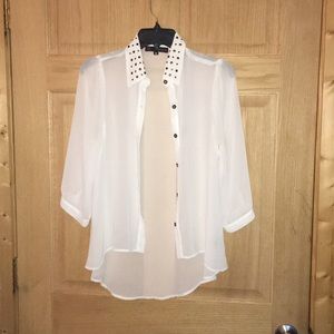 Sheer button down